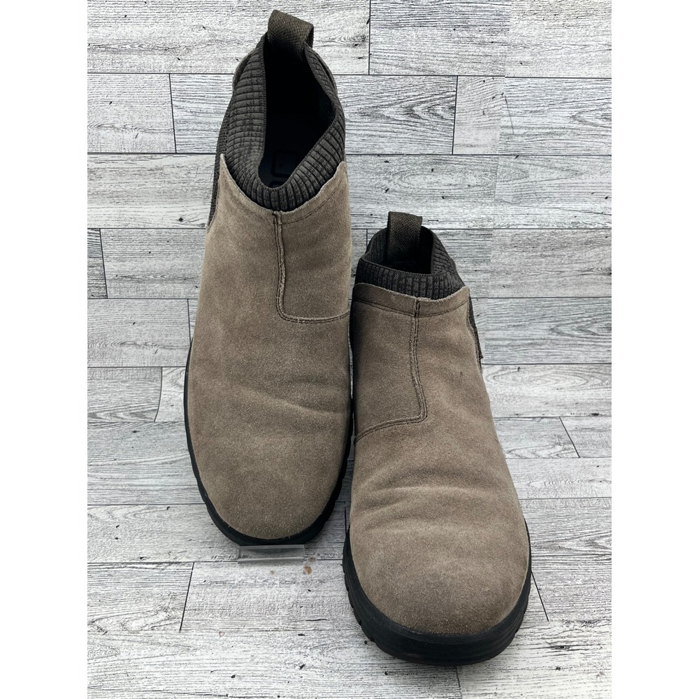 Hey Dude Scott Suede Fossil Men Chelsea Boots Size 10 Slip On Brown 112384962